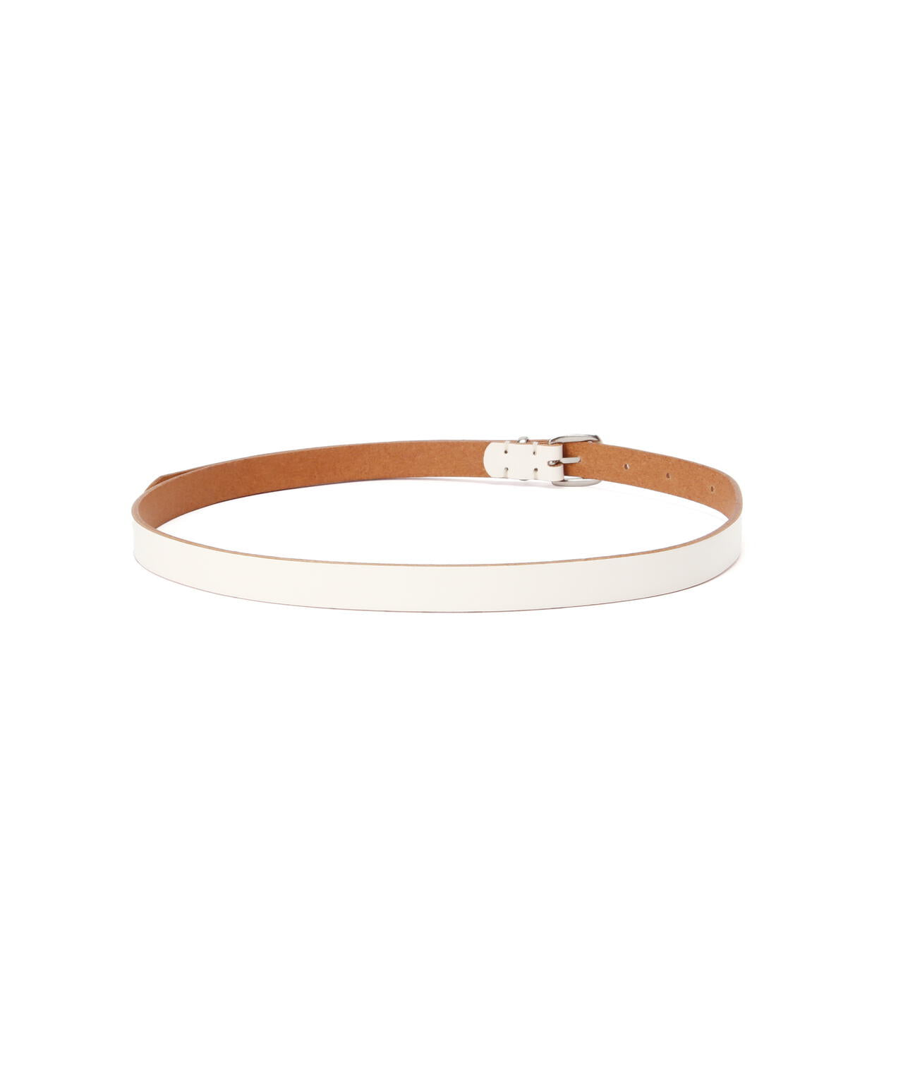 WHITE LEATHER BELT