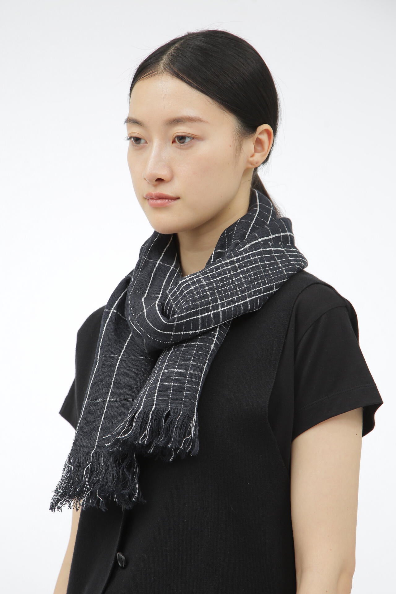 GRAPH CHECK SCARF