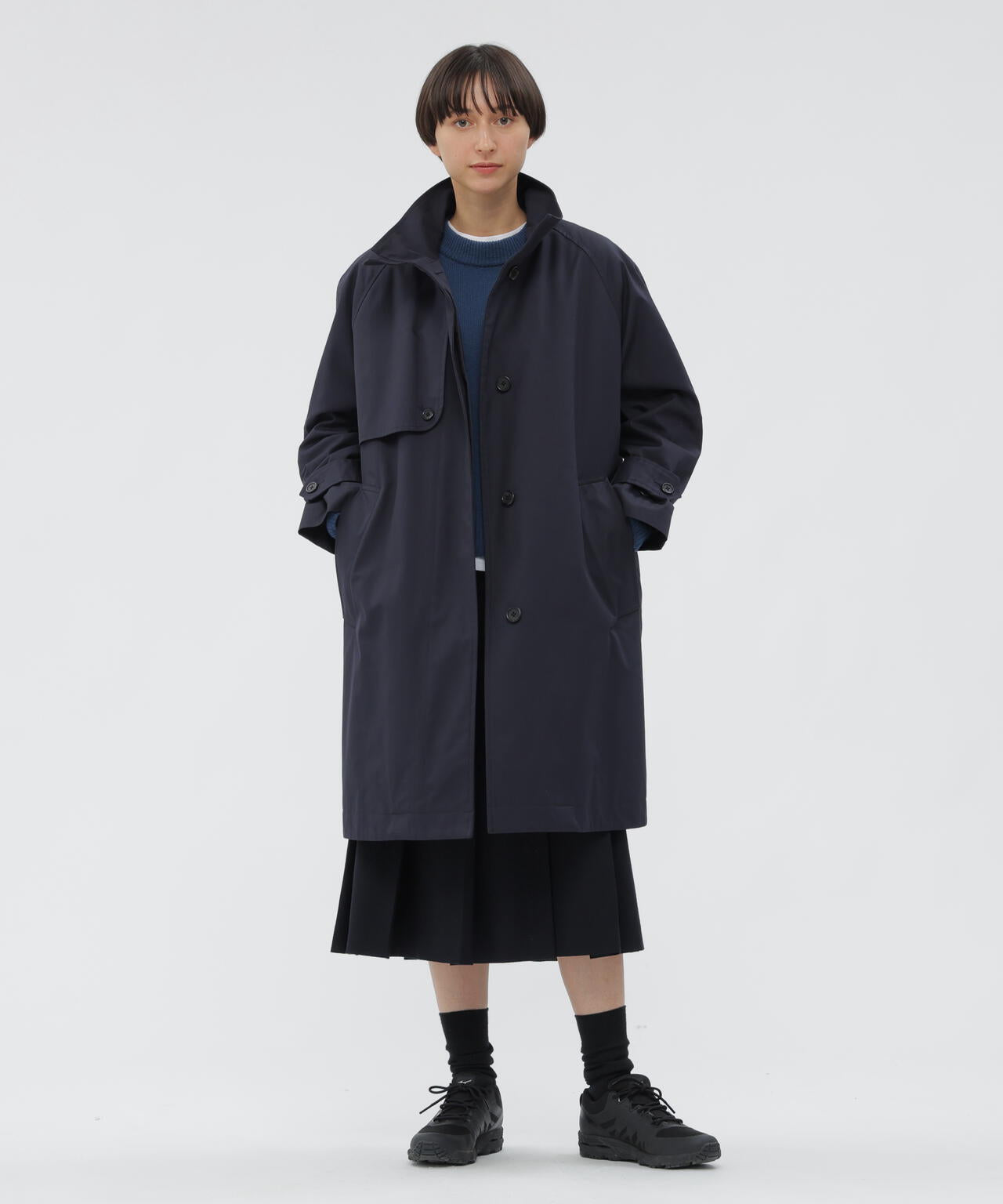 COTTON NYLON GABARDINE COAT