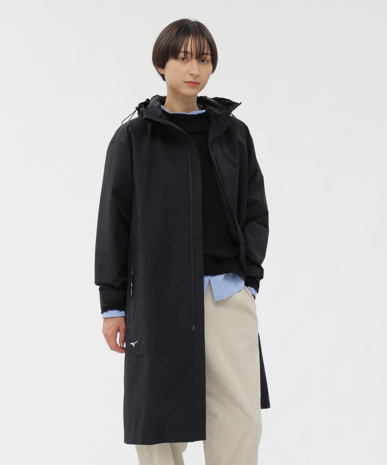 WINDSTOPPER POLYESTER POPLIN COAT