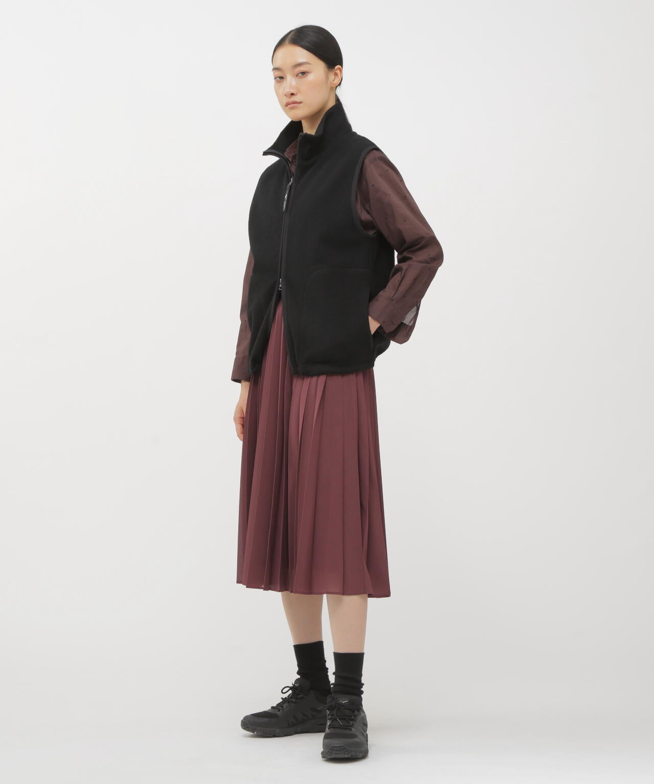 WOOL NYLON COMPRESSED JERSEY BLOUSON