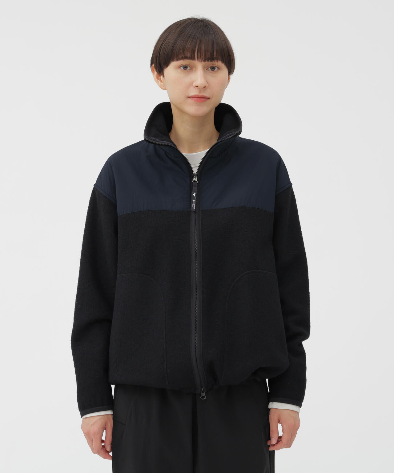 WOOL NYLON COMPRESSED JERSEY BLOUSON