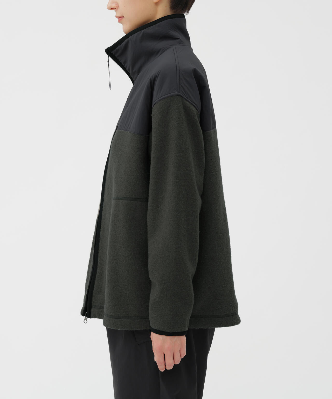 WOOL NYLON COMPRESSED JERSEY BLOUSON