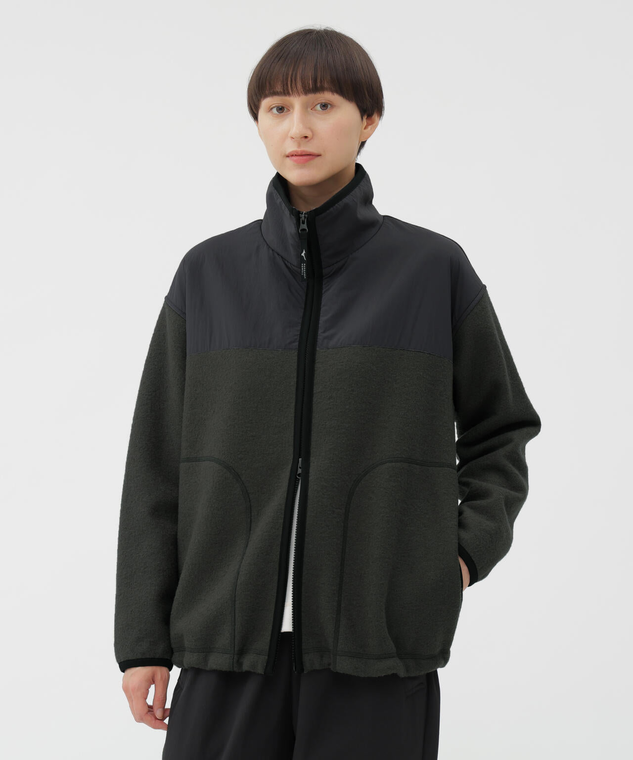 WOOL NYLON COMPRESSED JERSEY BLOUSON