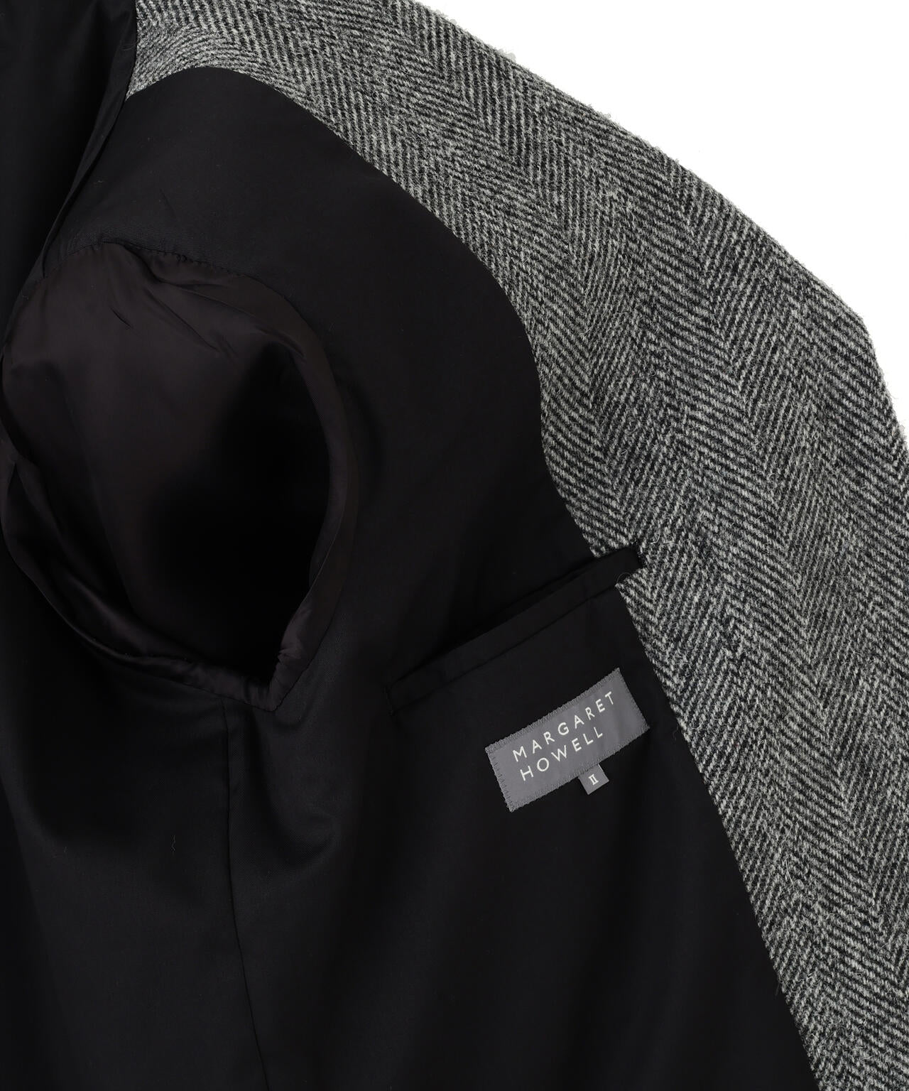 WIDE HERRINGBONE WOOL JACKET