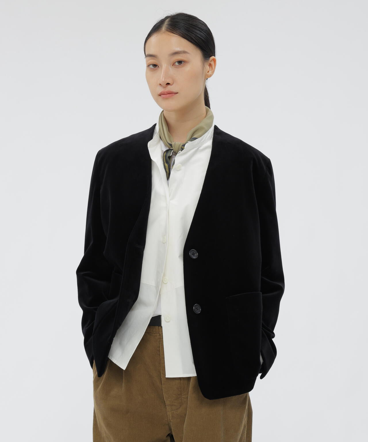 RICH COTTON VELVET JACKET | MARGARET HOWELL（マーガレット