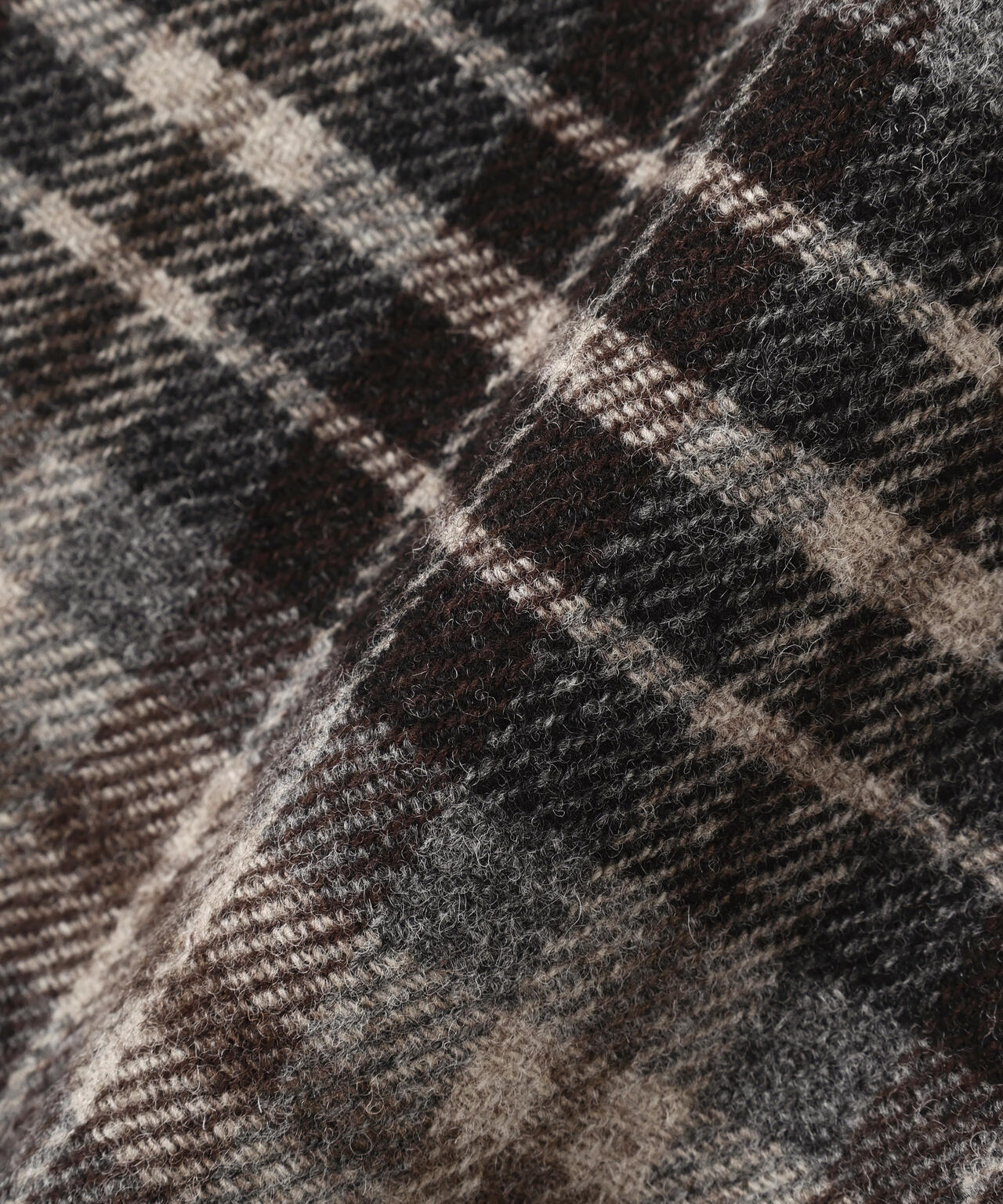 LARGE CHECK WOOL SKIRT