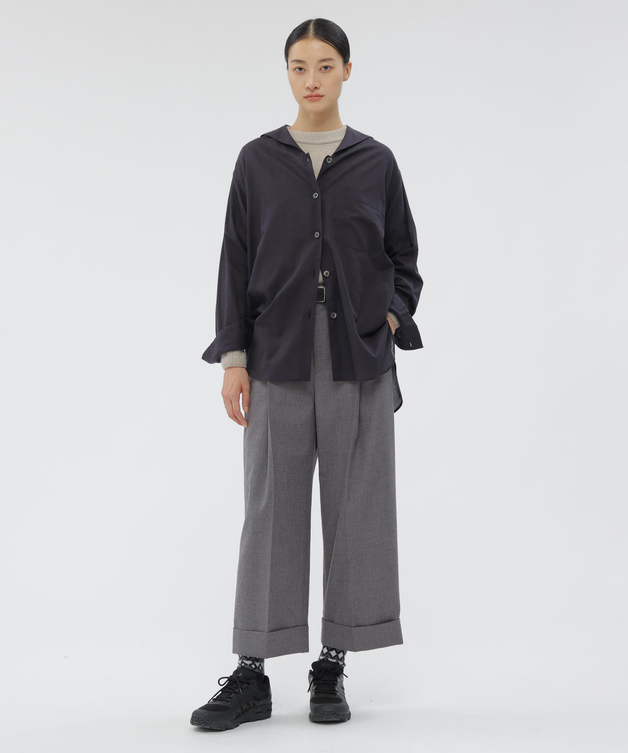FLANNEL WOOL TROUSERS