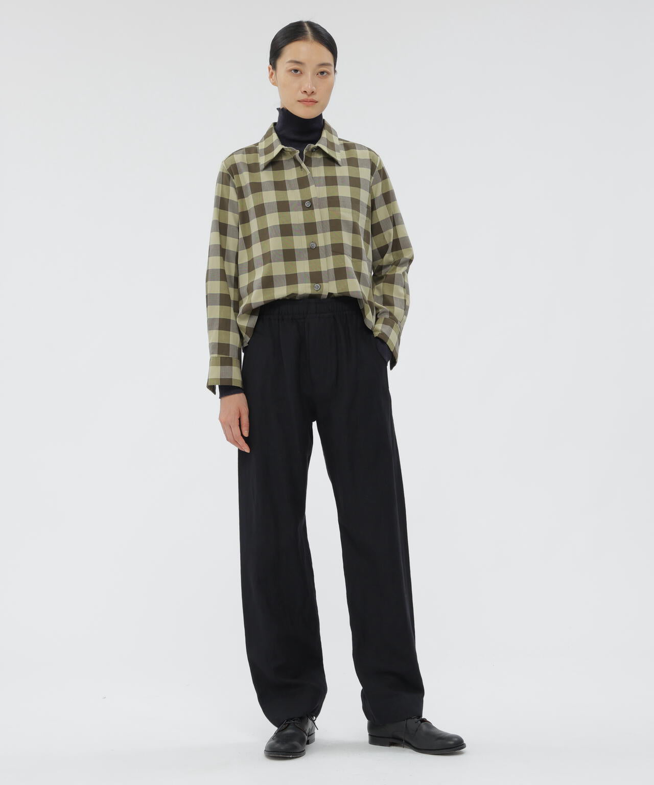 COTTON CASHMERE CHECK SHIRT