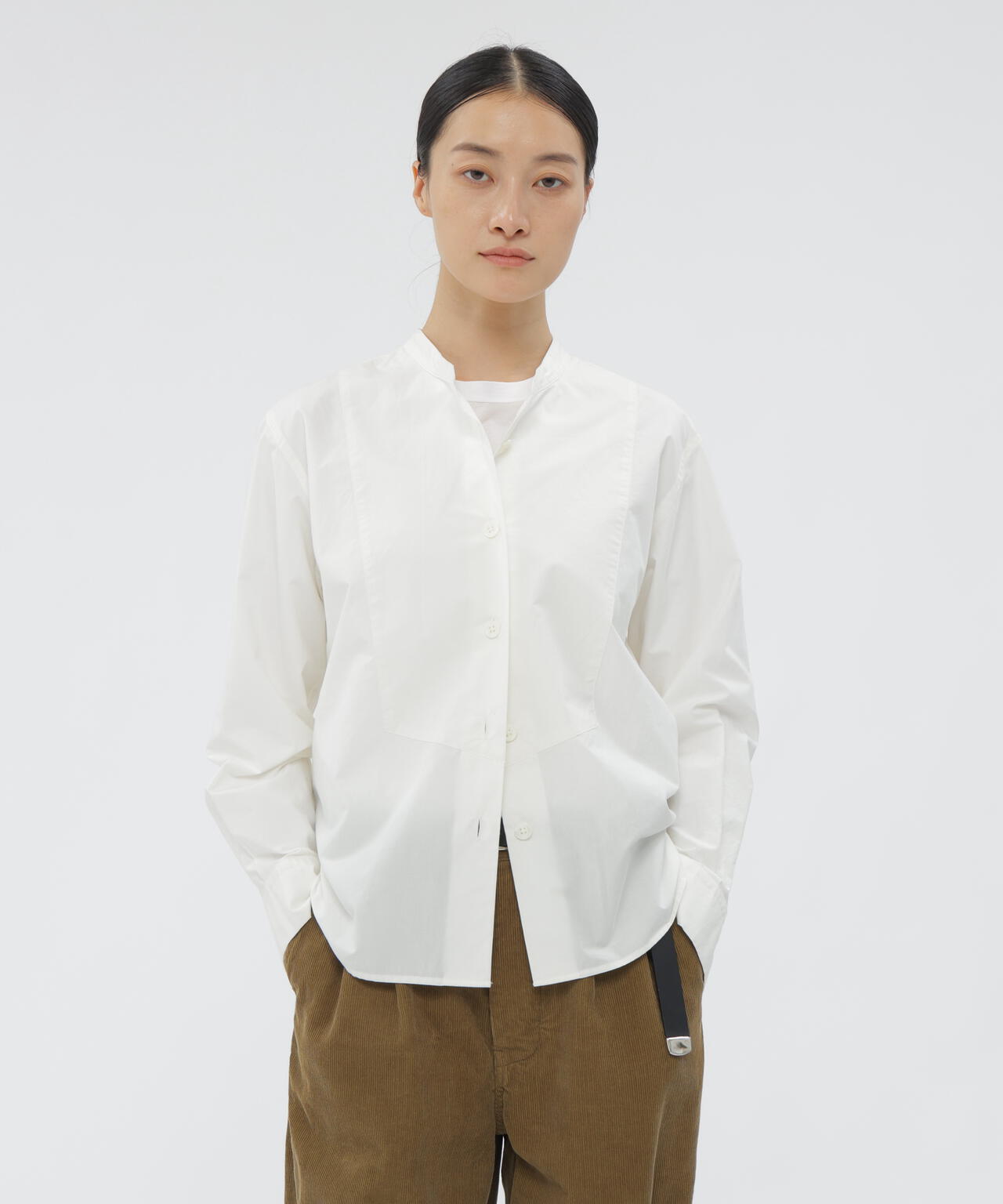 COTTON WOOL POPLIN SHIRT