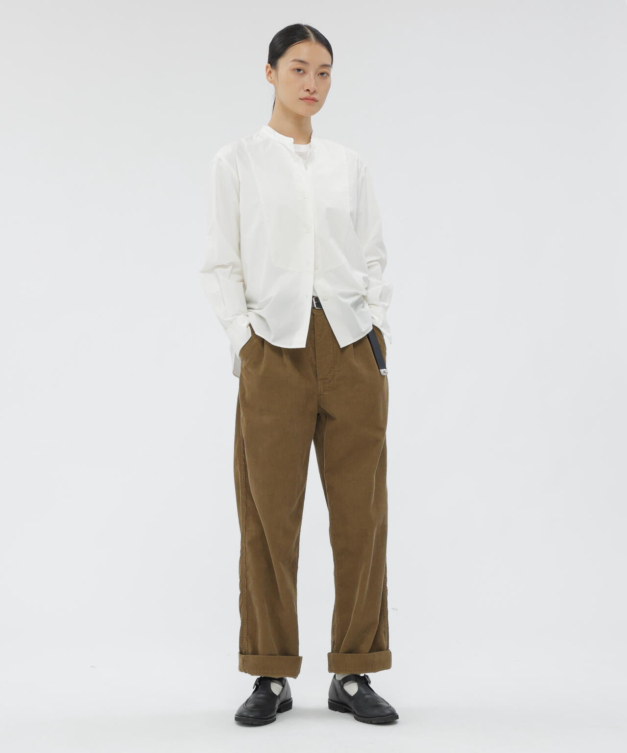 COTTON WOOL POPLIN SHIRT