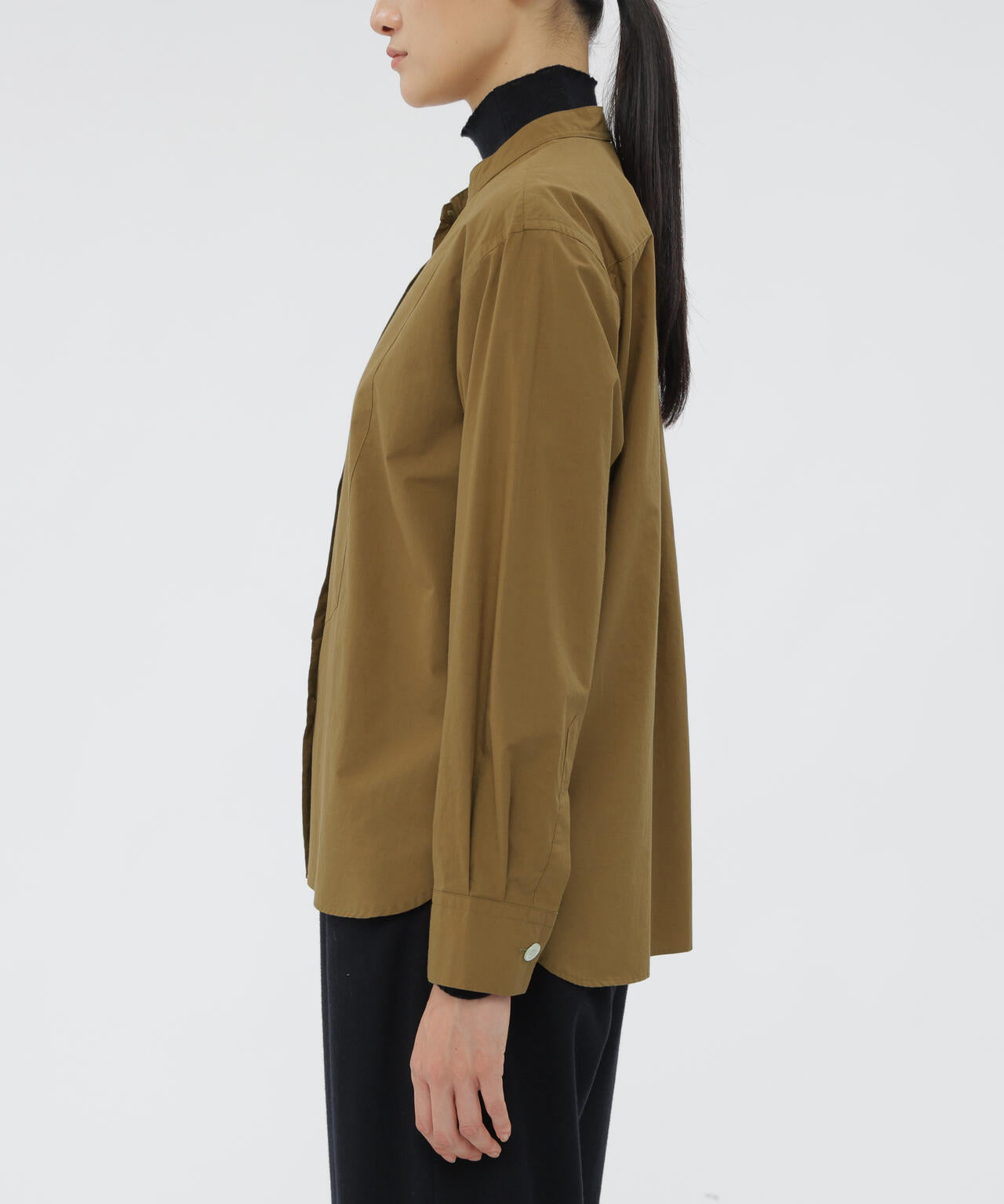 COTTON WOOL POPLIN SHIRT