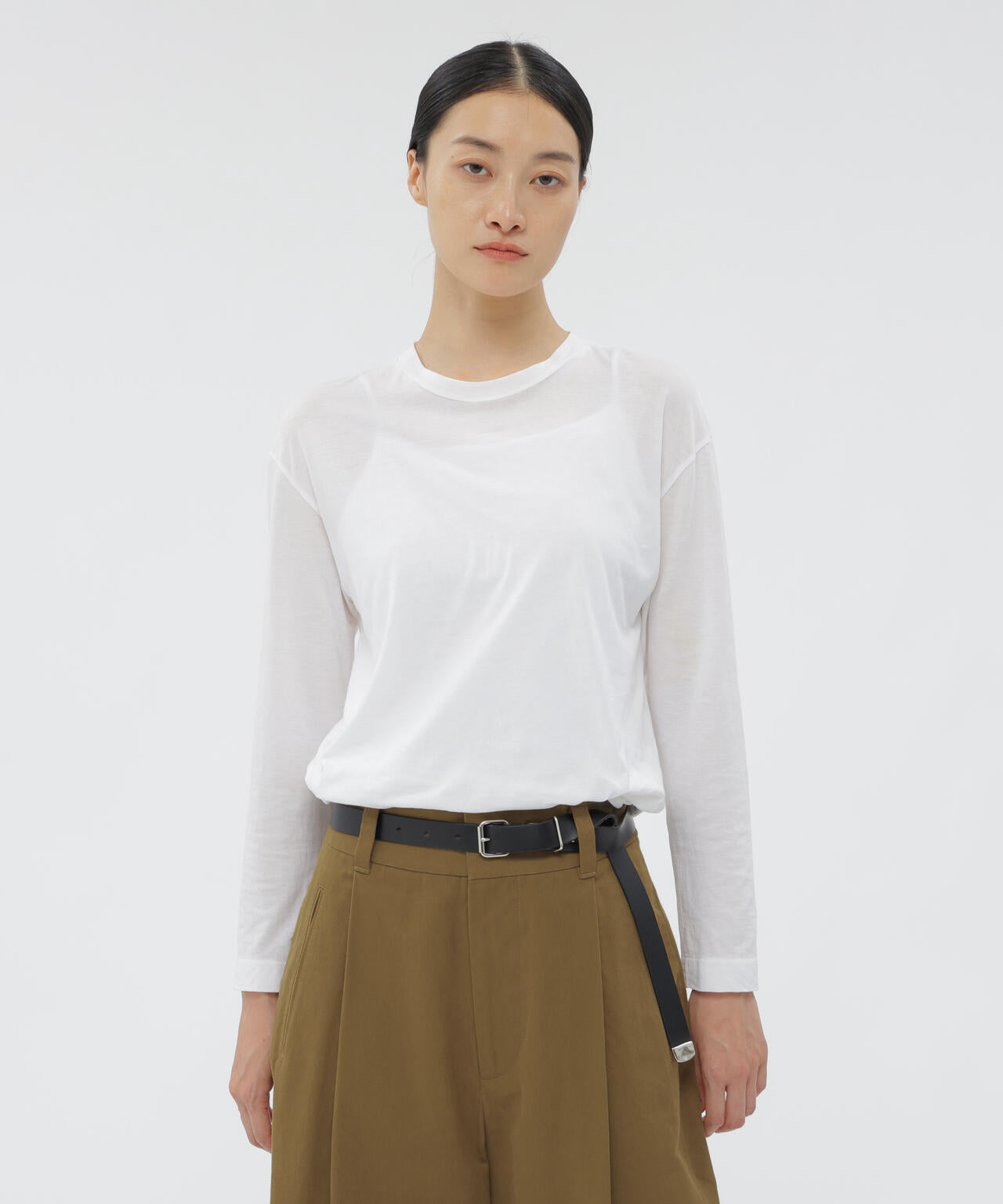 SHEER COTTON JERSEY TOP