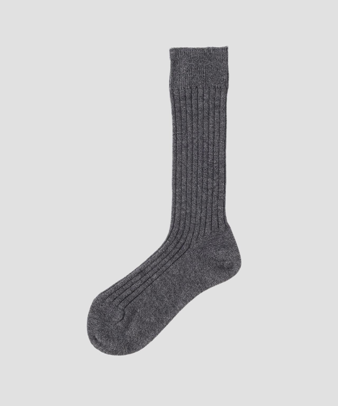 WOOL COTTON RIB SOCKS