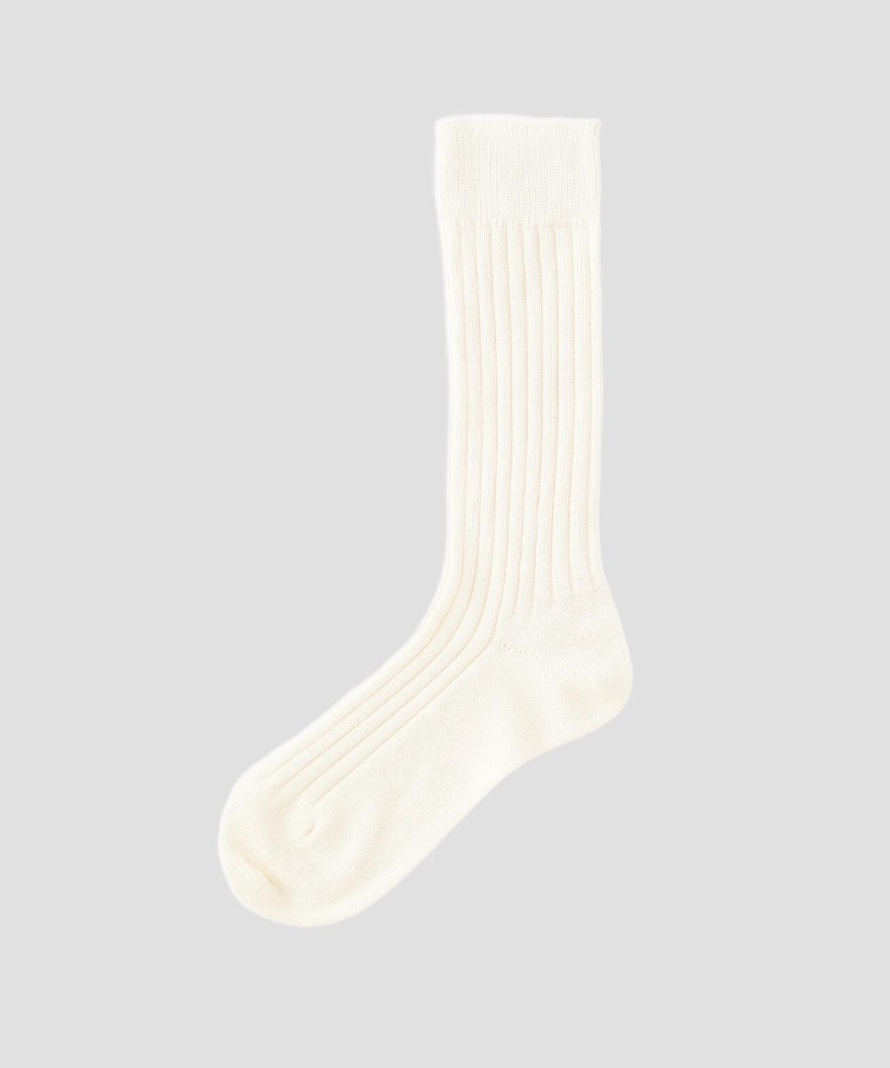 WOOL COTTON RIB SOCKS