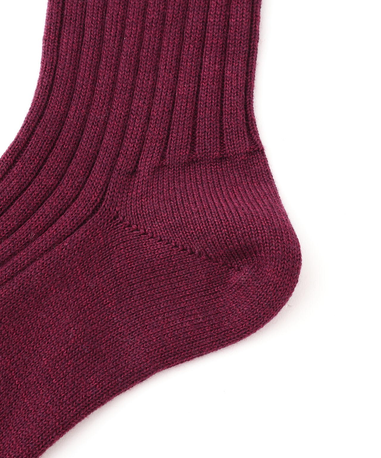 WOOL COTTON RIB SOCKS