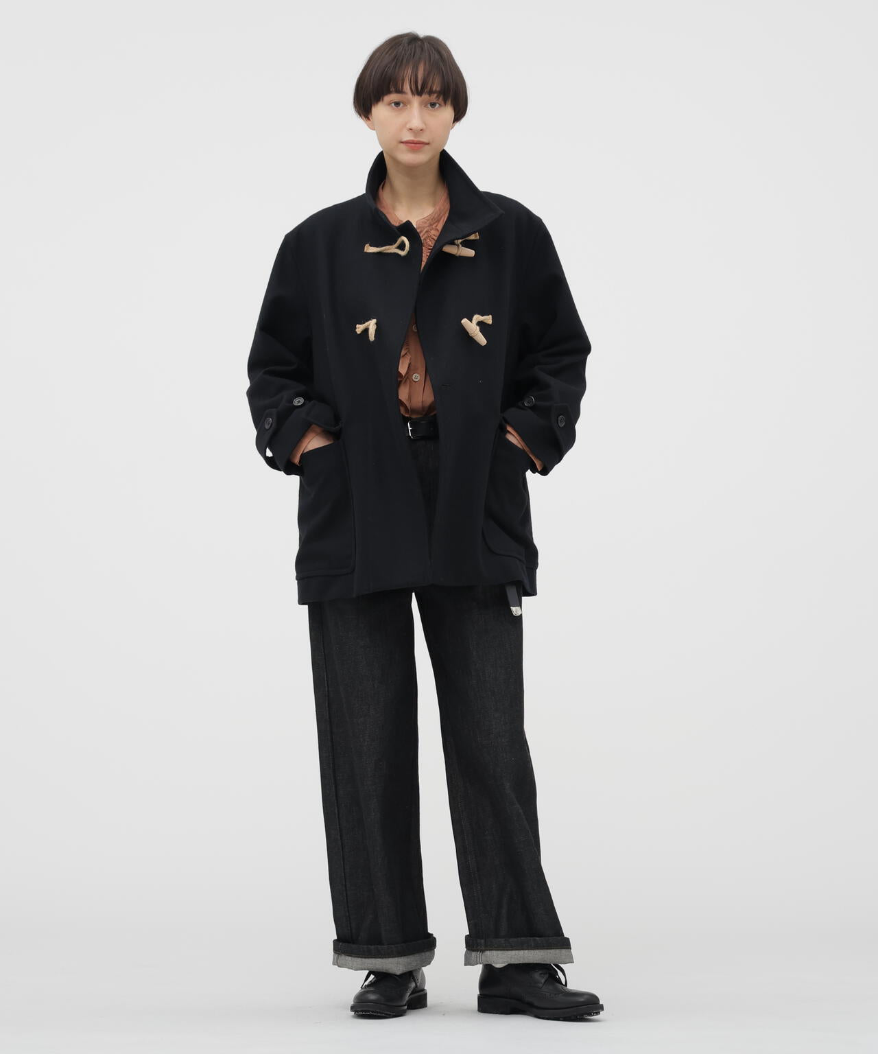 LIGHT FLANNEL WOOL COAT