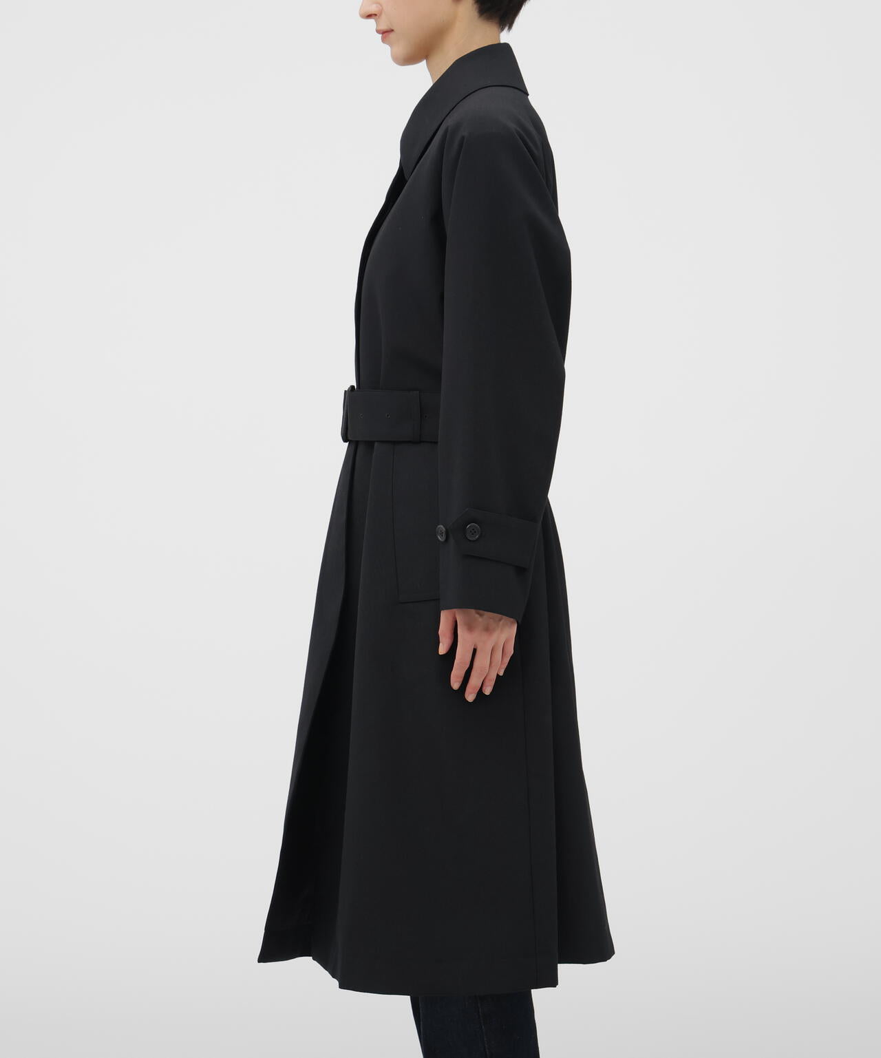 WOOL POPLIN COAT