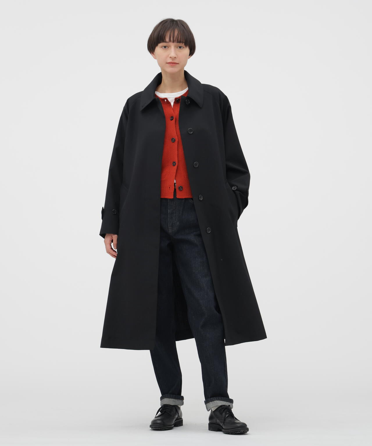 WOOL POPLIN COAT