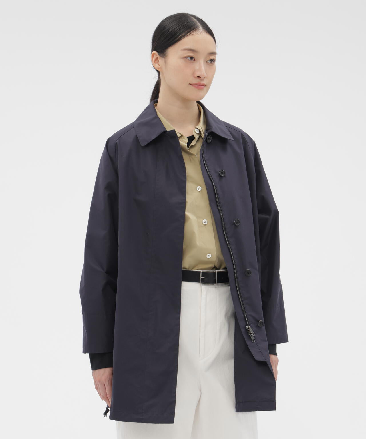 DENSE COTTON NYLON POPLIN COAT