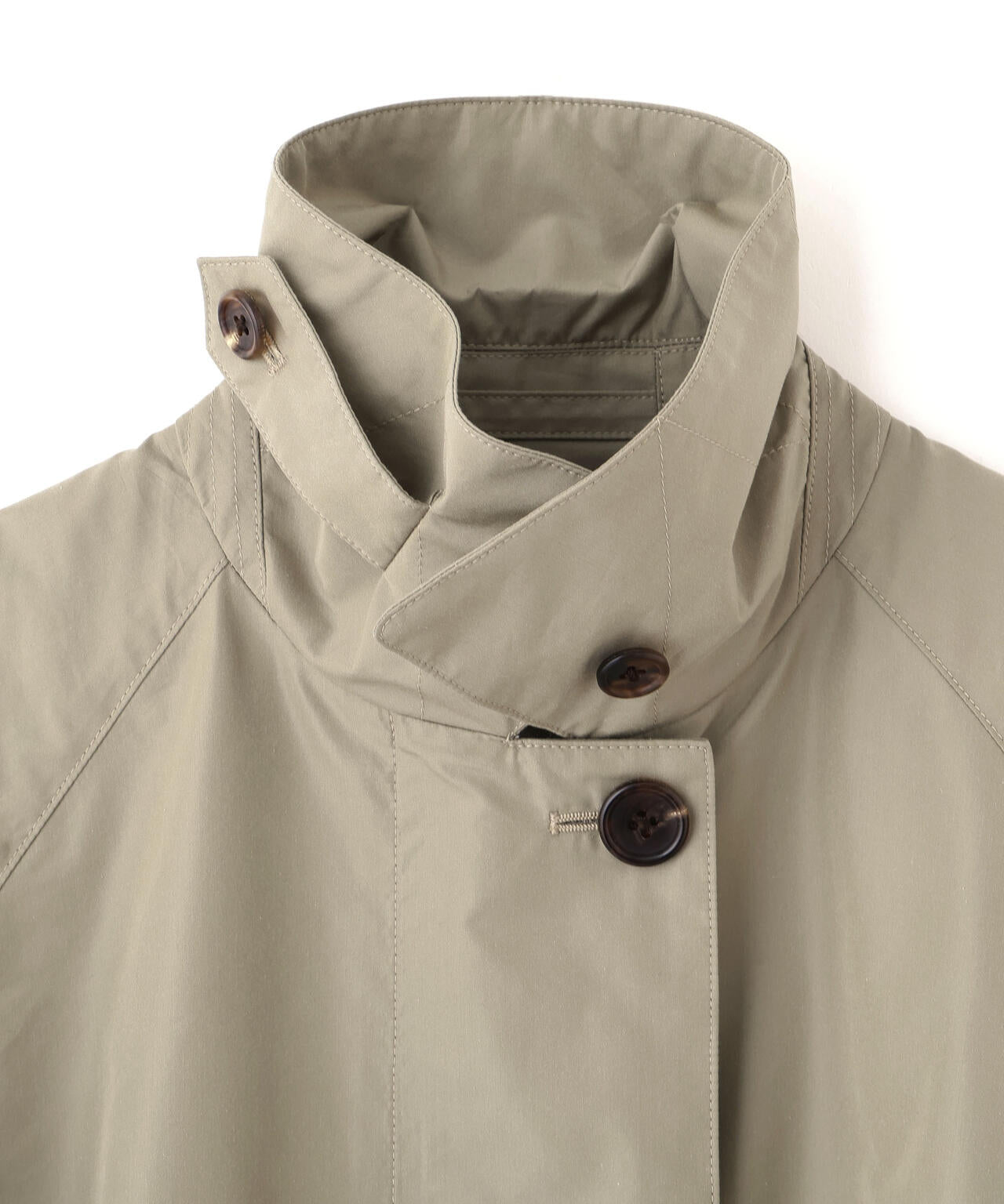 DENSE COTTON NYLON POPLIN COAT