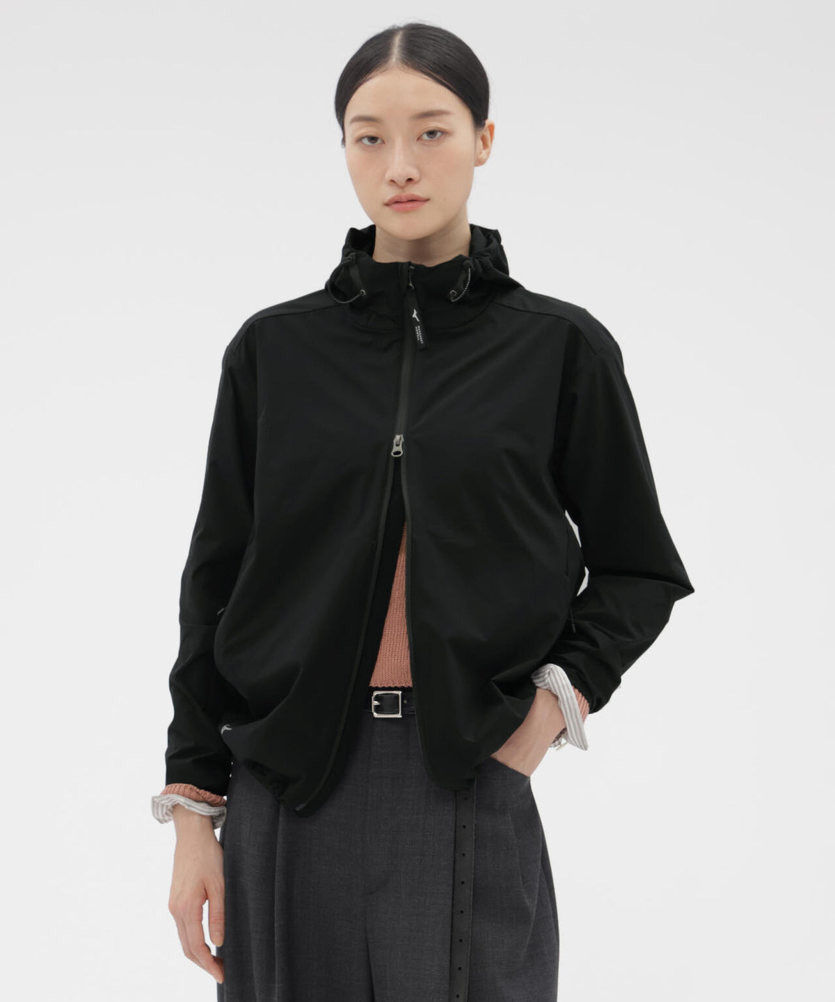 STRETCH POLYESTER BLOUSON