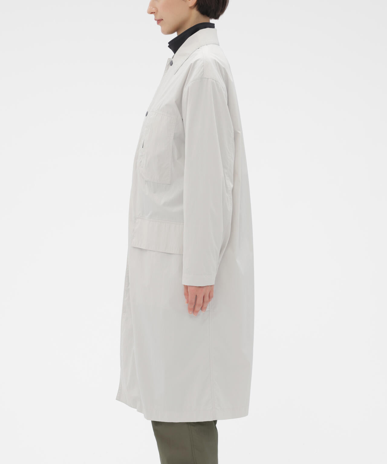 RECYCLED NYLON COMPACT RIPSTOP COAT