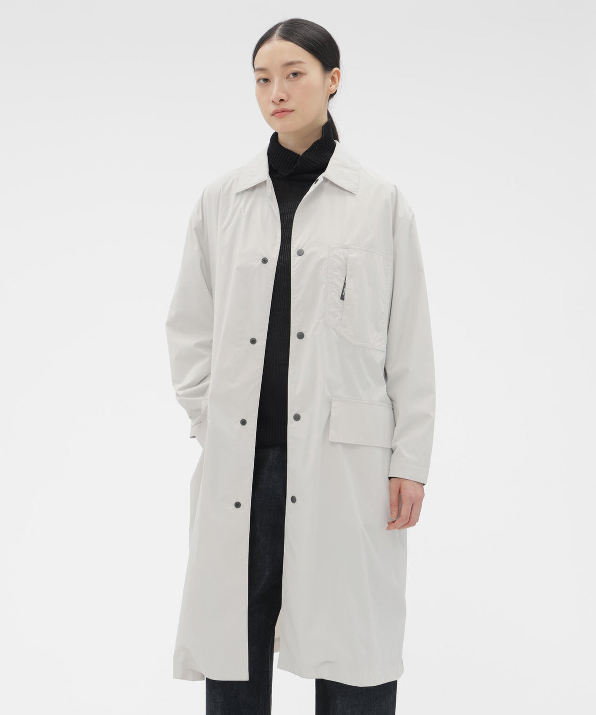 RECYCLED NYLON COMPACT RIPSTOP COAT