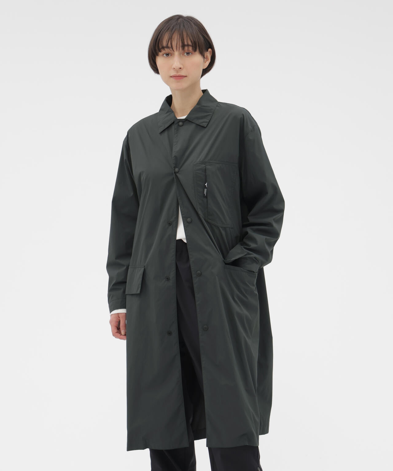 RECYCLED NYLON COMPACT RIPSTOP COAT
