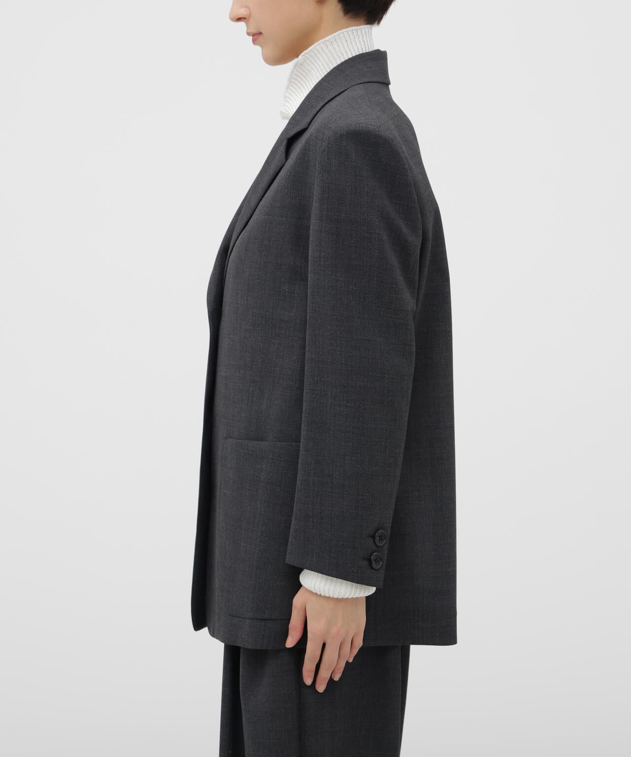 CRISP WOOL PLAINWEAVE JACKET