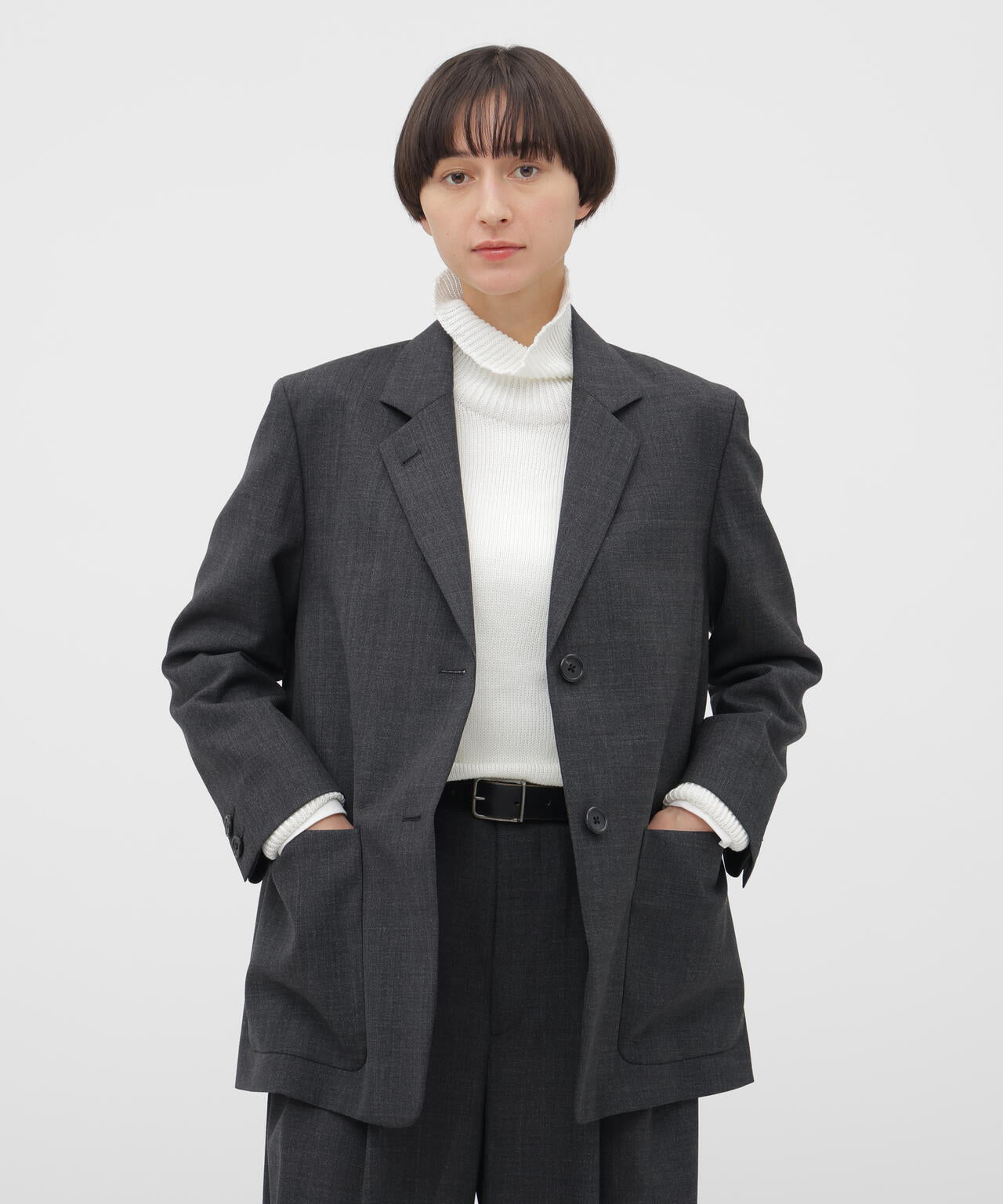 CRISP WOOL PLAINWEAVE JACKET