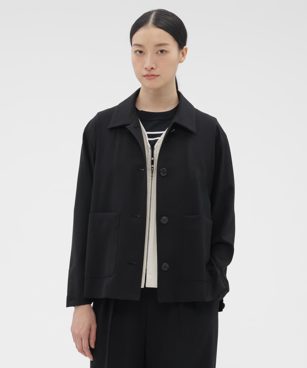FINE WOOL POPLIN JACKET