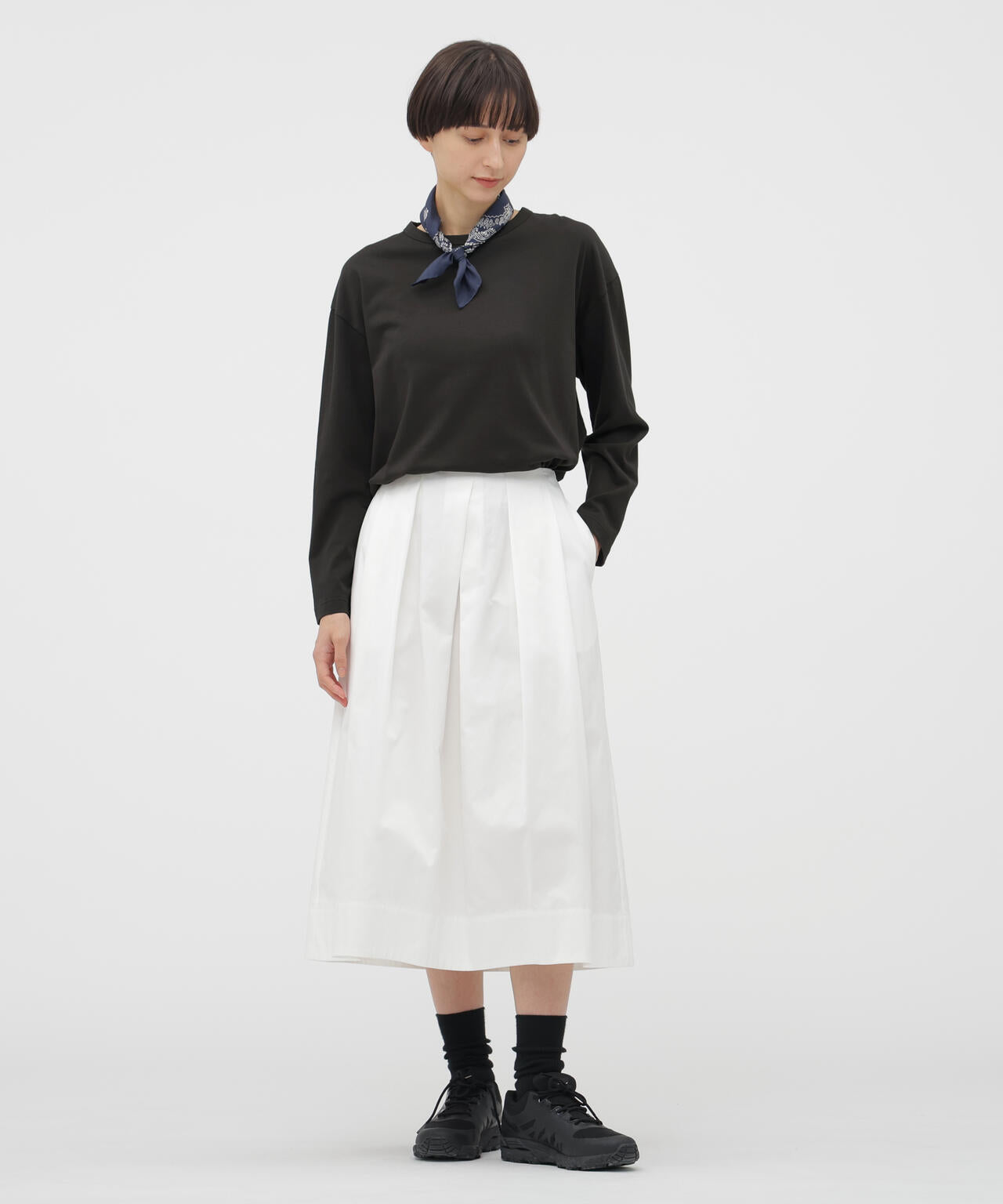 SOFT BRUSHED COTTON TWILL SKIRT
