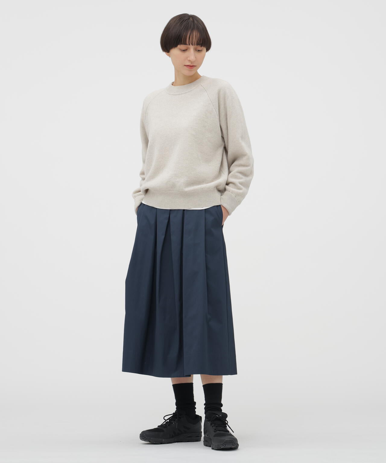 SOFT BRUSHED COTTON TWILL SKIRT