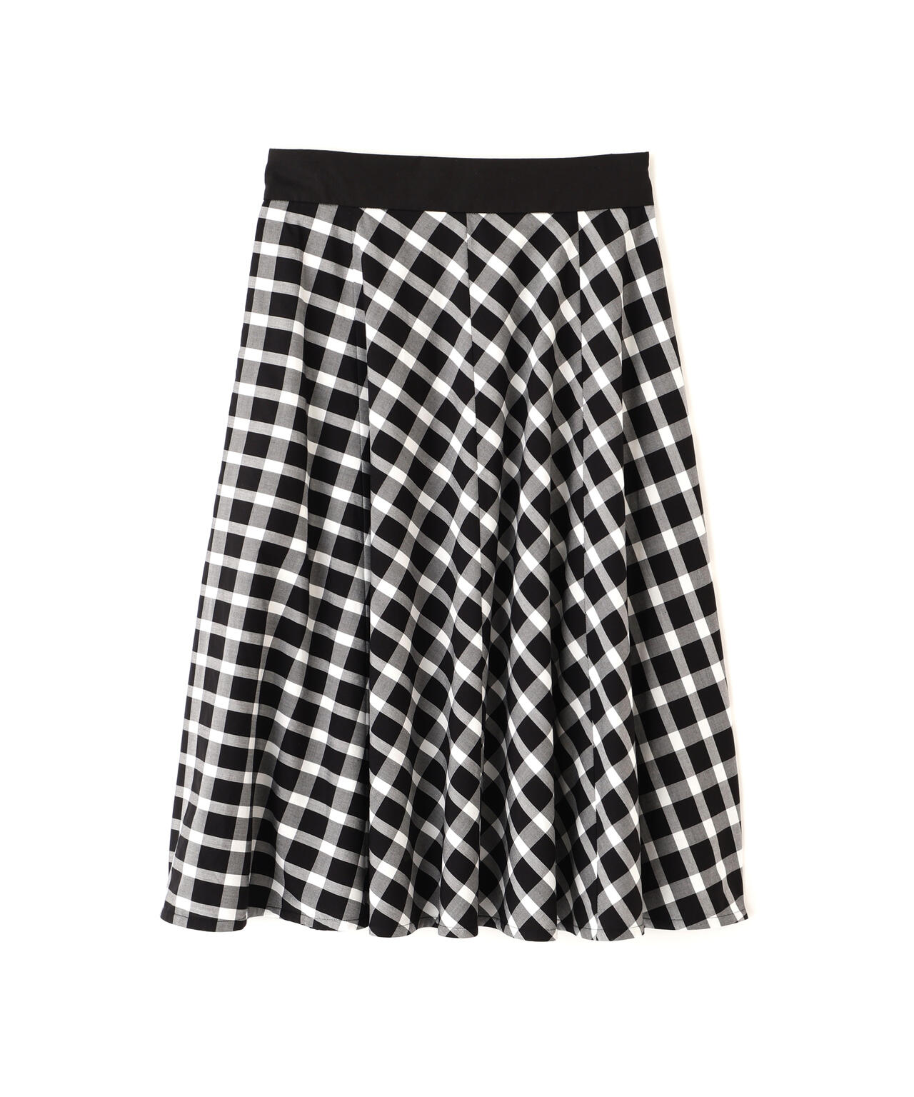 COTTON CHECK SKIRT