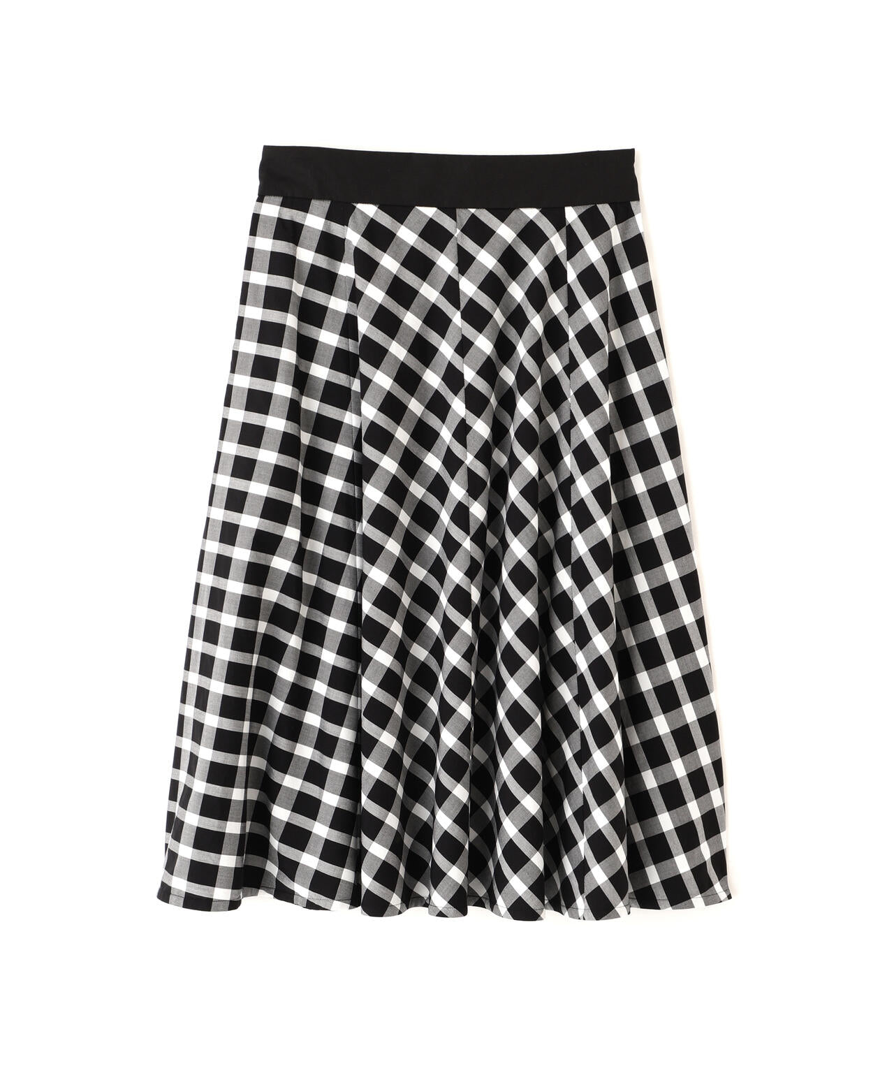 COTTON CHECK SKIRT