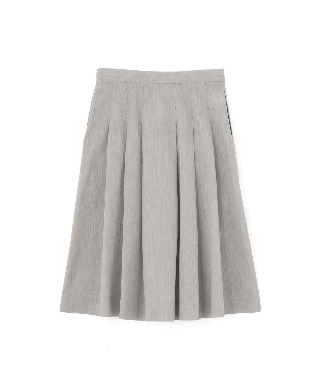 FINE STRIPE COTTON SILK SKIRT