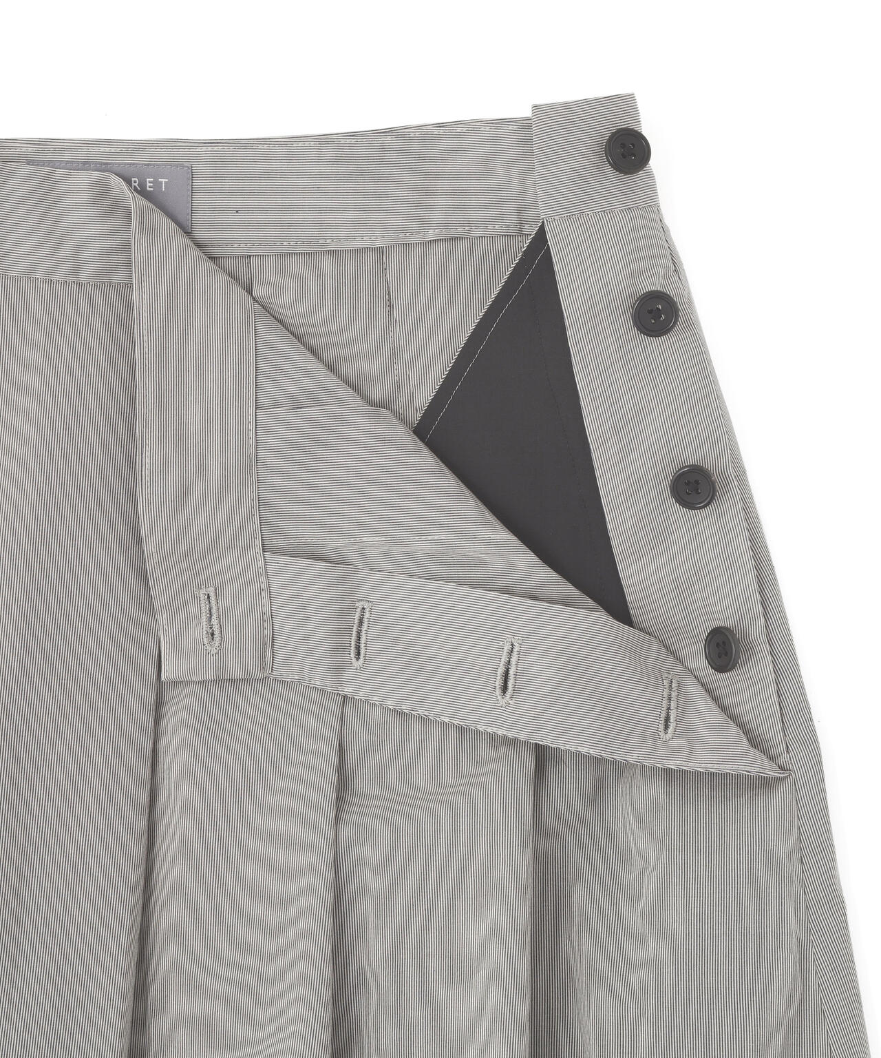 FINE STRIPE COTTON SILK SKIRT