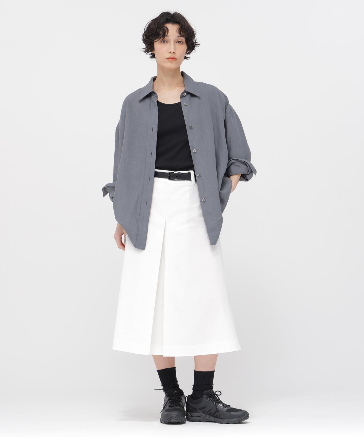 STIFF COTTON TWILL SKIRT