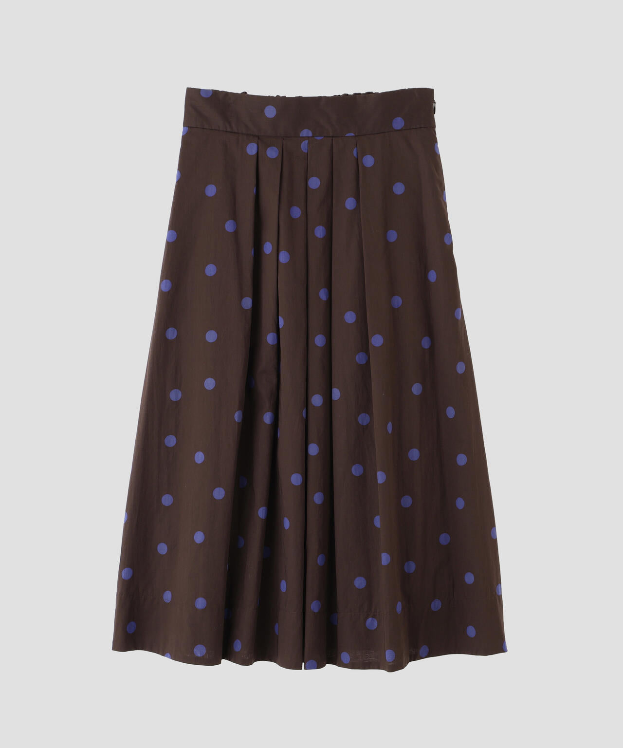 POLKA DOT COTTON POPLIN SKIRT