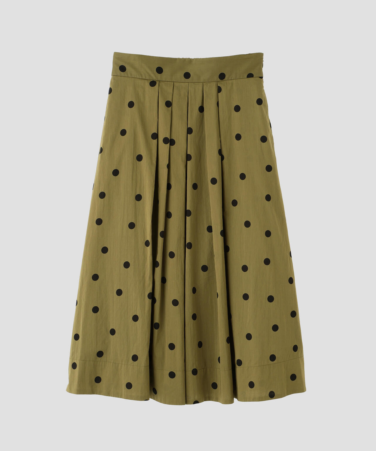 POLKA DOT COTTON POPLIN SKIRT