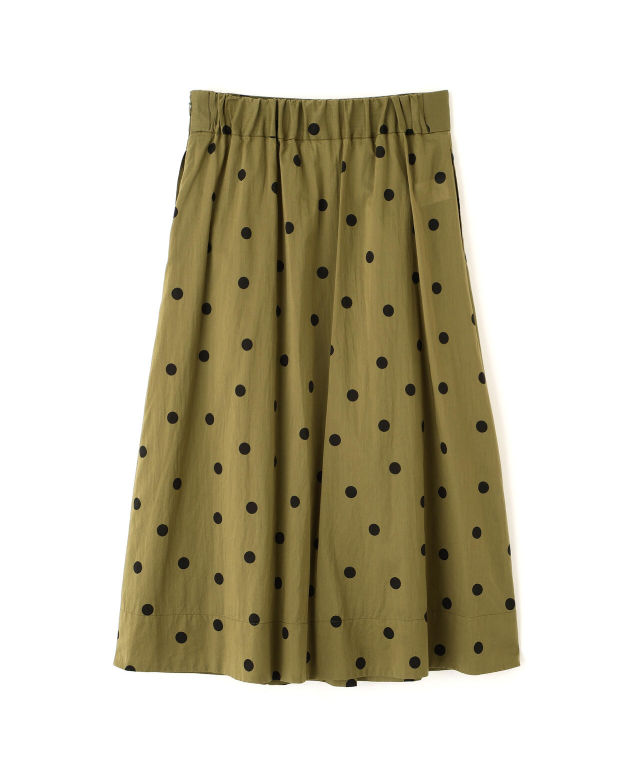 POLKA DOT COTTON POPLIN SKIRT