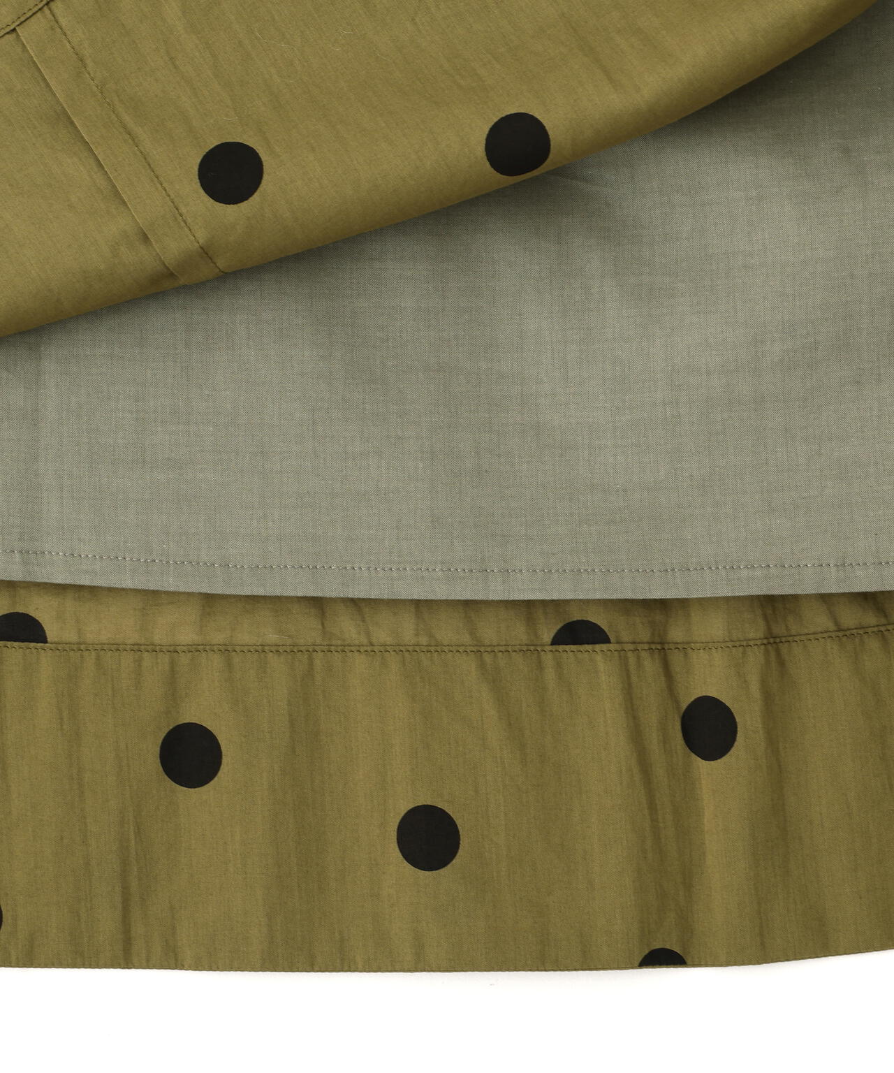 POLKA DOT COTTON POPLIN SKIRT