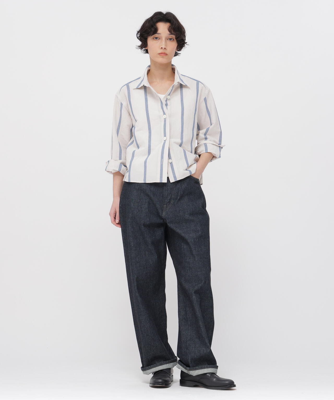 LIGHT DENIM TROUSERS