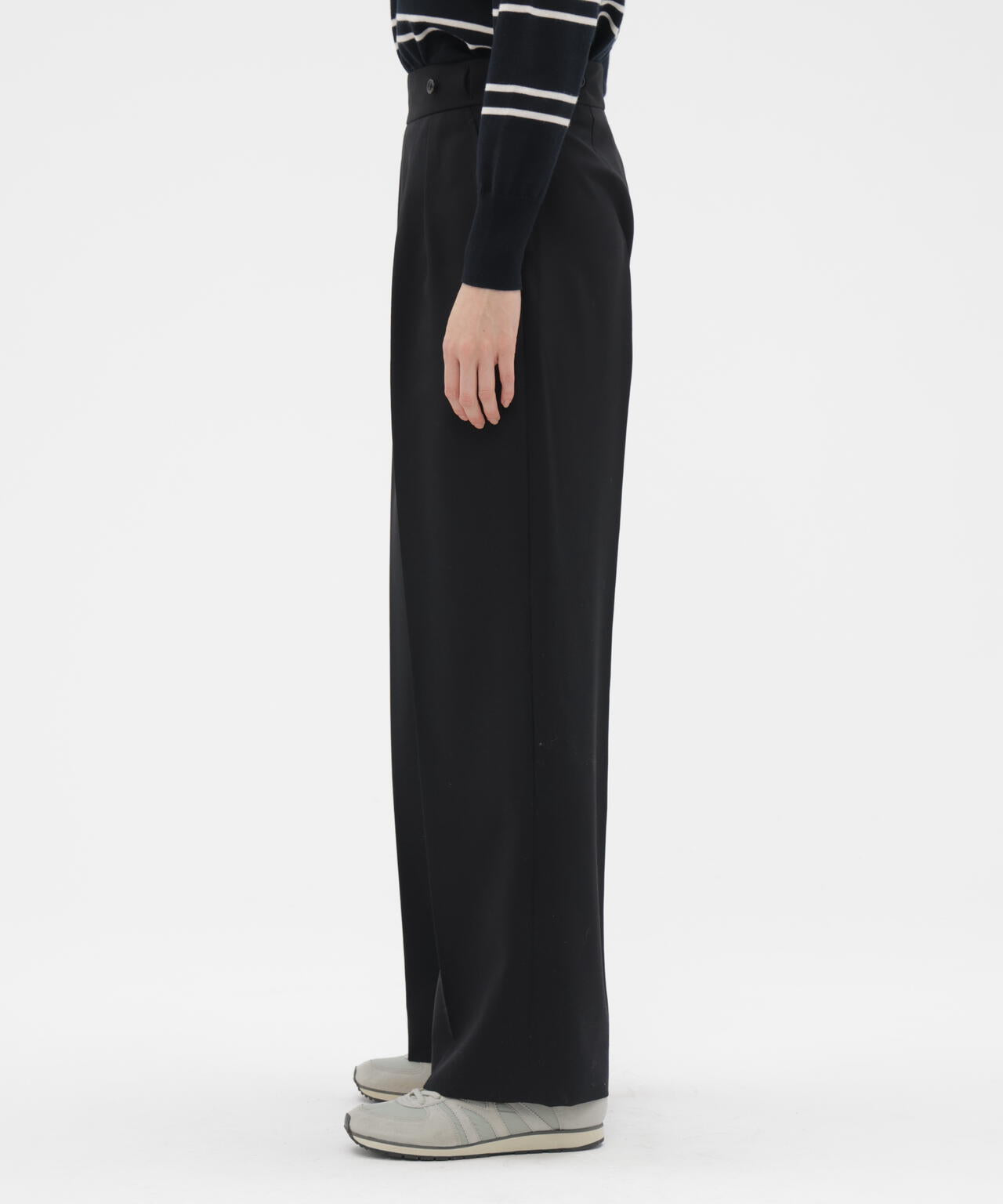 FINE WOOL POPLIN TROUSERS