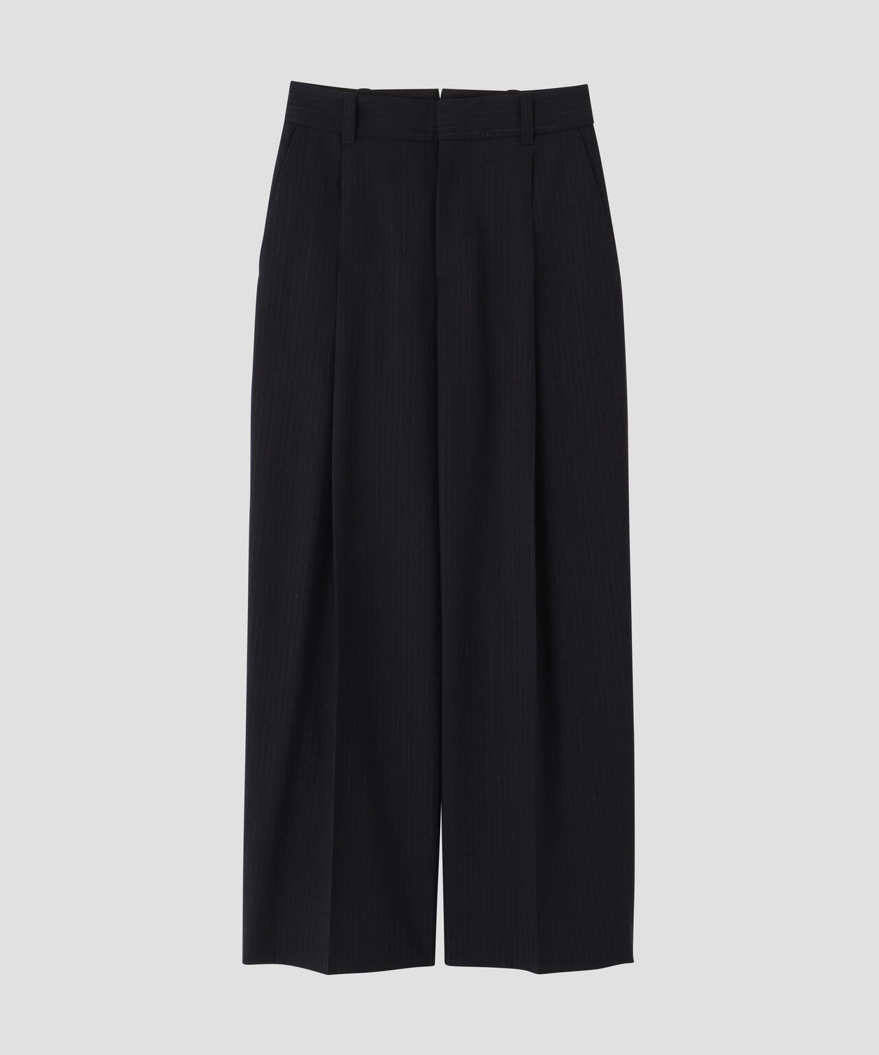 SUBTLE STRIPE WOOL TROUSERS