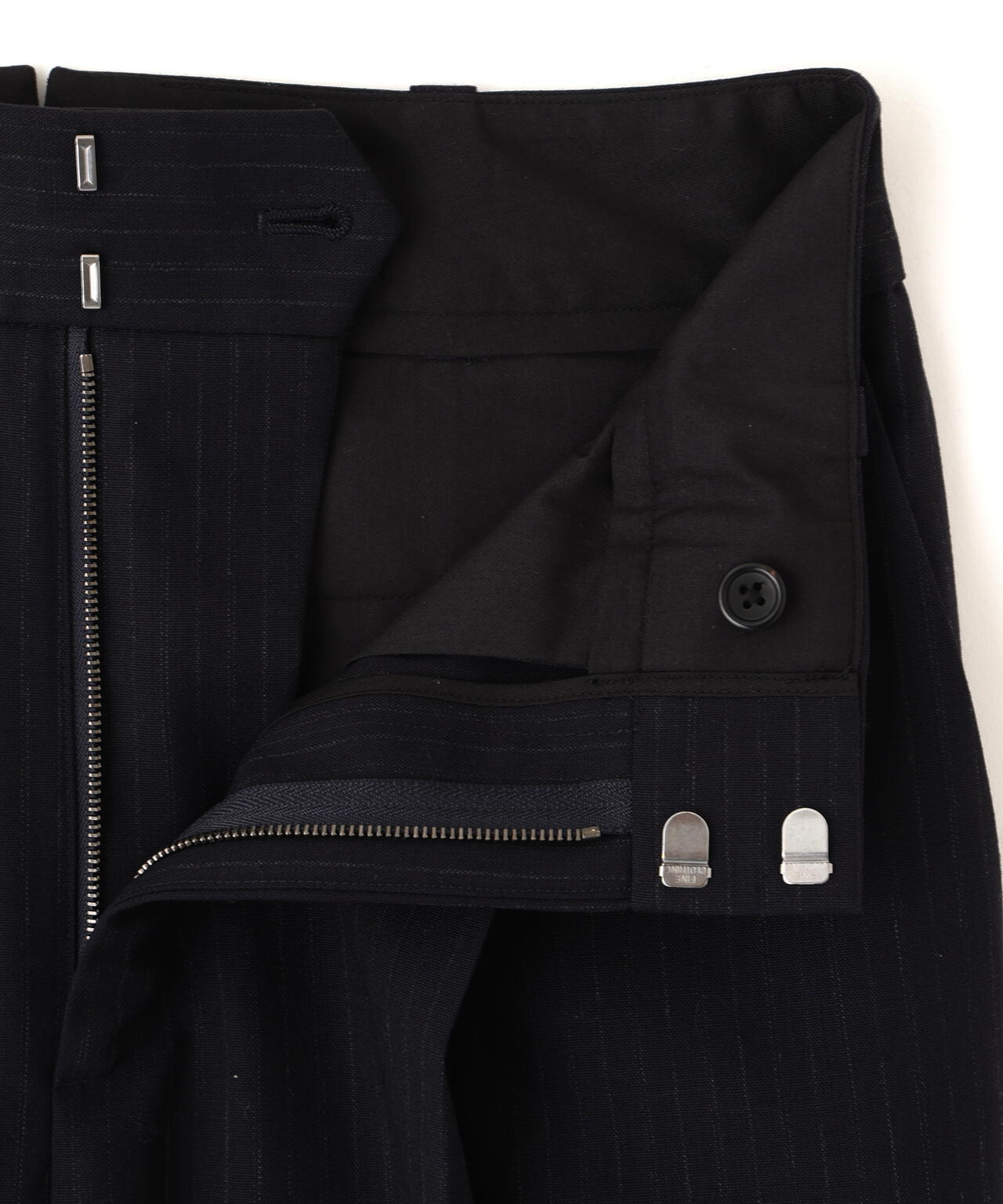 SUBTLE STRIPE WOOL TROUSERS