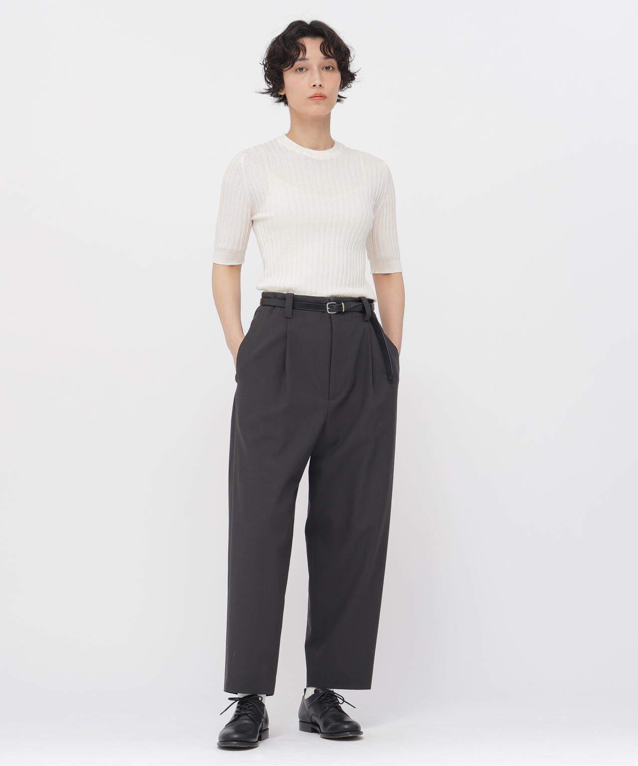 TWISTED WOOL TROUSERS