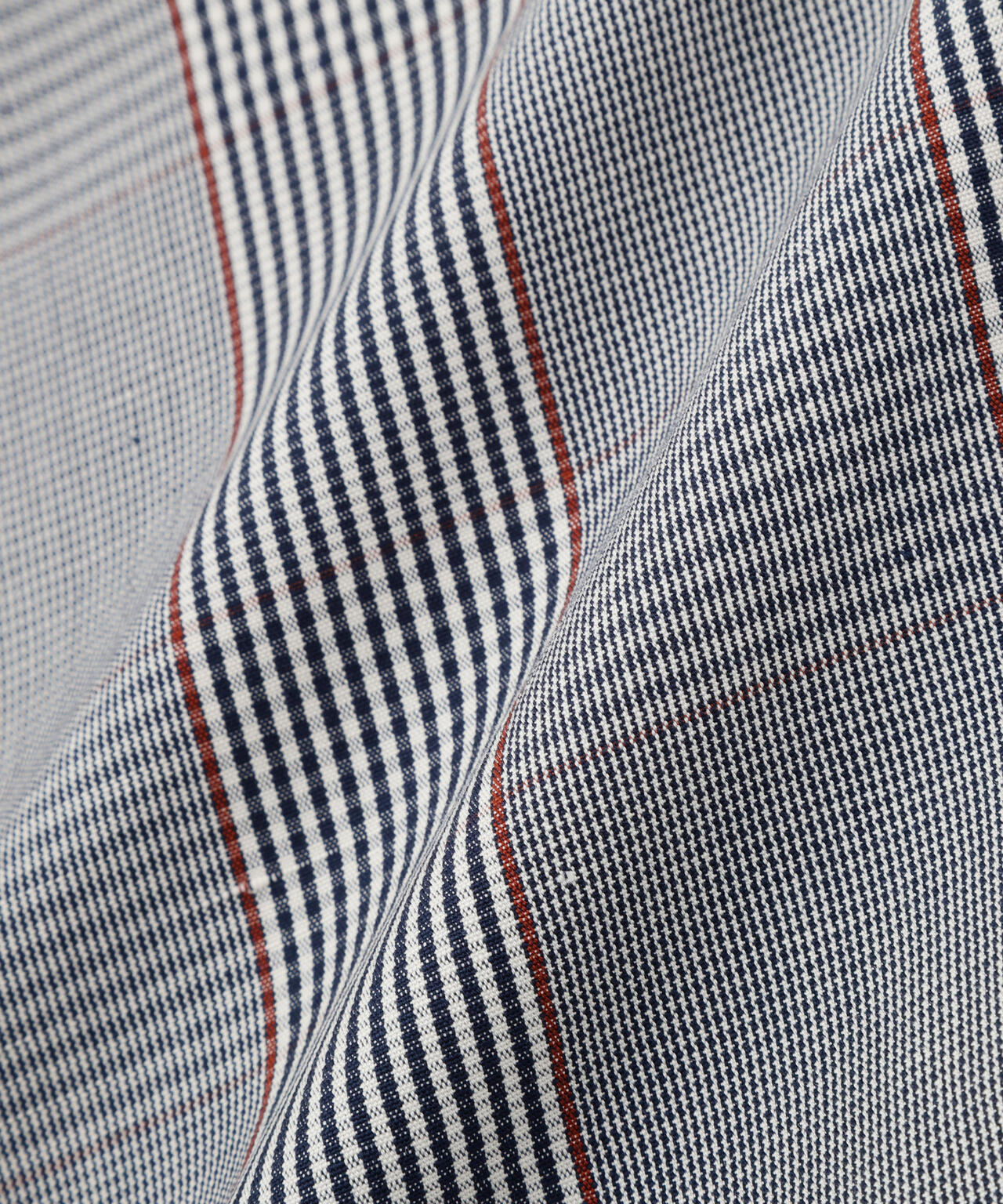 PRINCE OF WALES CHECK COTTON LINEN TROUSERS