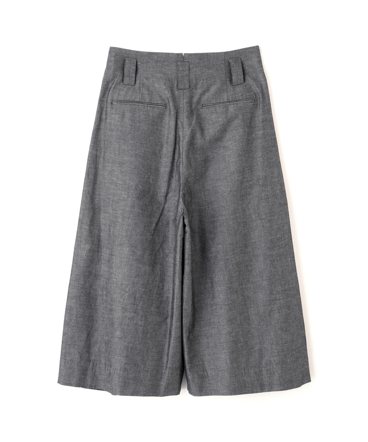 COTTON RAMIE CHAMBRAY TROUSERS